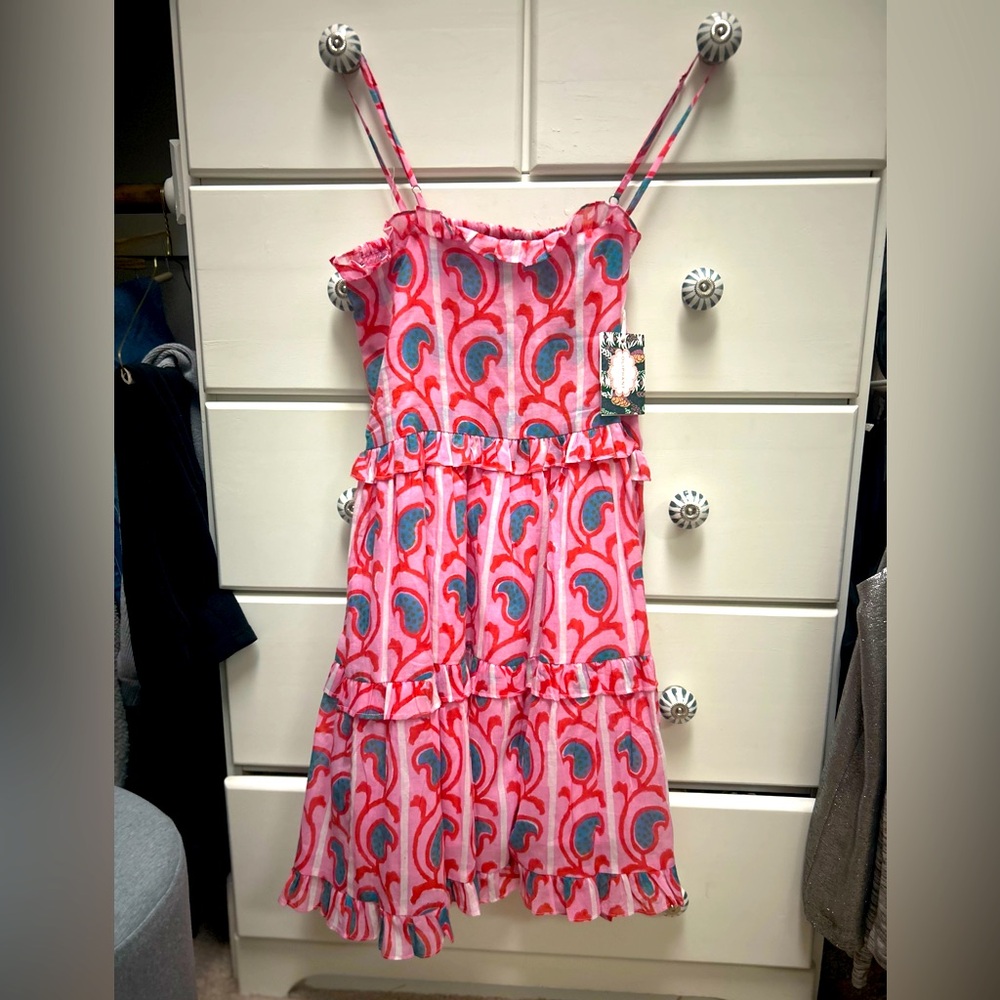 NWT Oliphant Smocked Back Mini Dress Goa Pink